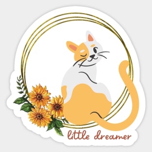 Cat Little Dreamer T-shirt Mug Coffee Mug Apparel Hoodie Sticker Gift Sticker